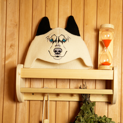 Children’s Sauna Hat ‘Wolf’, 100% Wool