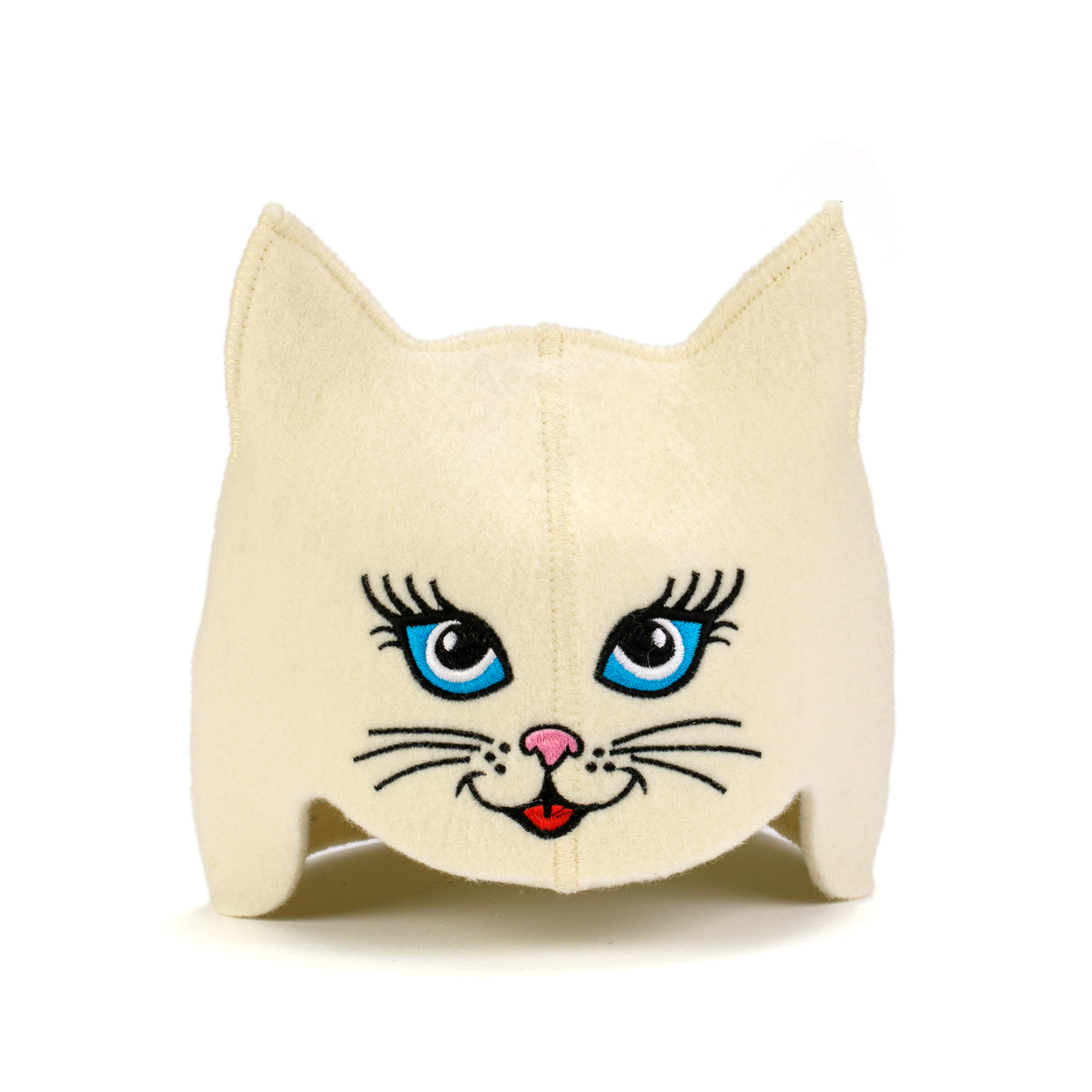 Sauna Hat ‘Blue-eyed Kitty’ 100% Wool
