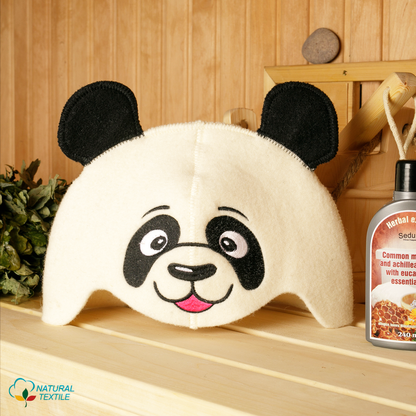 Sauna Hat ‘Panda’ 100% Wool