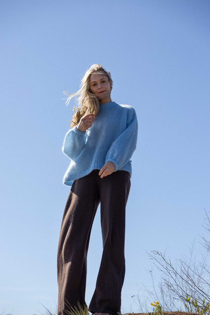 Melody Mohairpullover Himmelblau