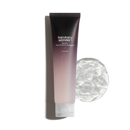 Haruharu Wonder Black Rice Triple AHA Gentle Cleansing Gel - Eksfolijuojantis Veido Prausiklis | 100ml