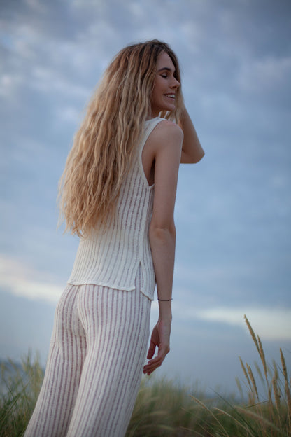 Sole and Caldo 100% Linen Co-ord White
