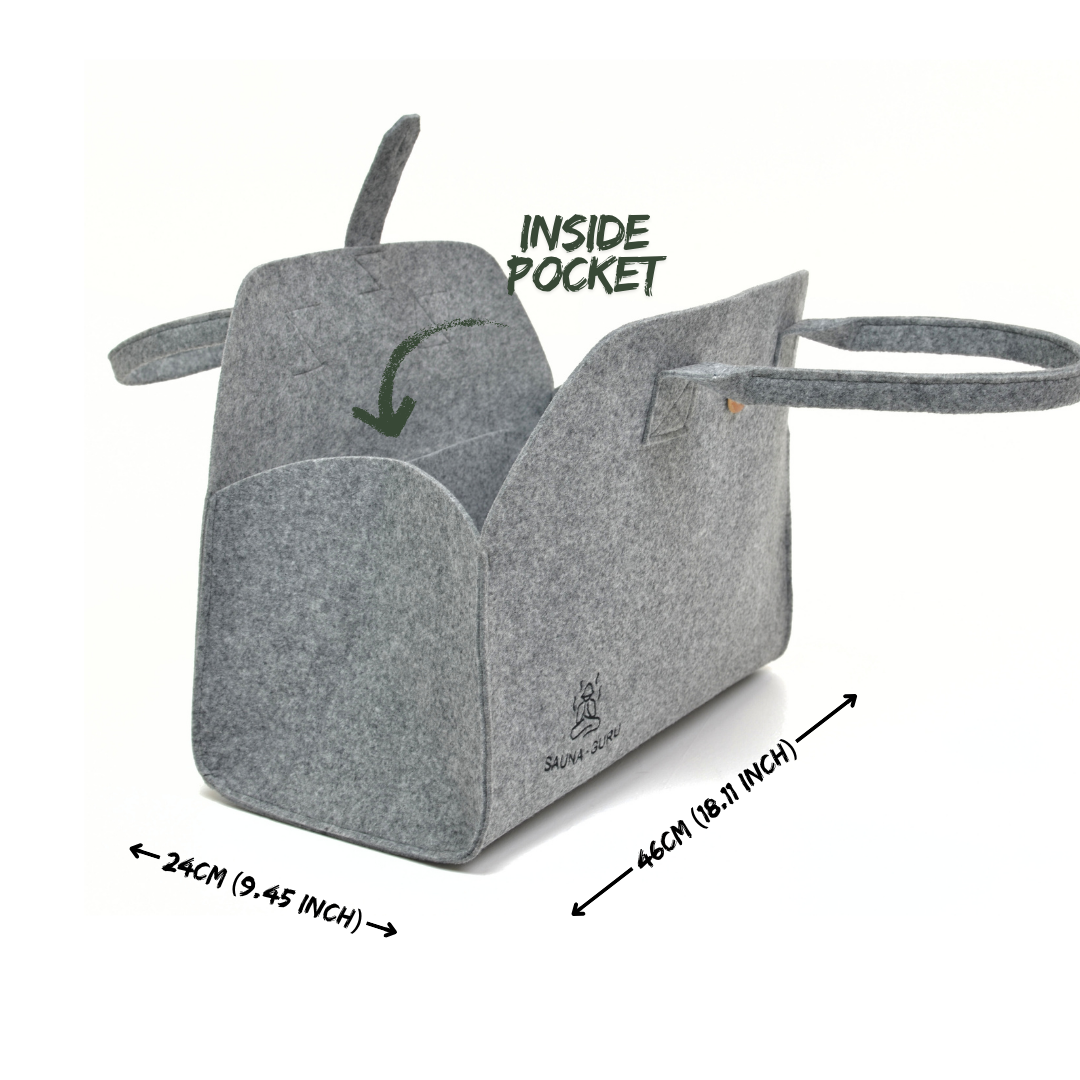 Premium Wool Felt Sauna Bag – Handmade, Stylish & Eco-Friendly