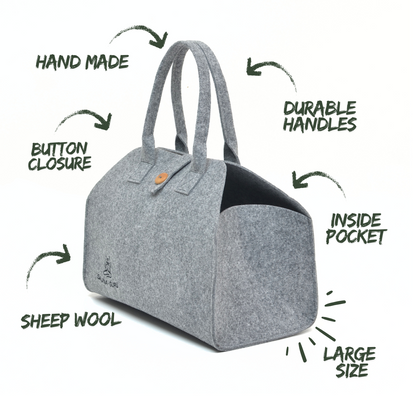 Premium Wool Felt Sauna Bag – Handmade, Stylish & Eco-Friendly