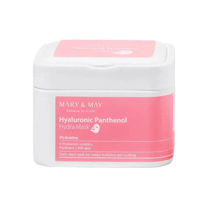 Mary&amp;May Hyaluronic Panthenol Hydra Mask - Moisturizing Face Mask Set | 30pcs