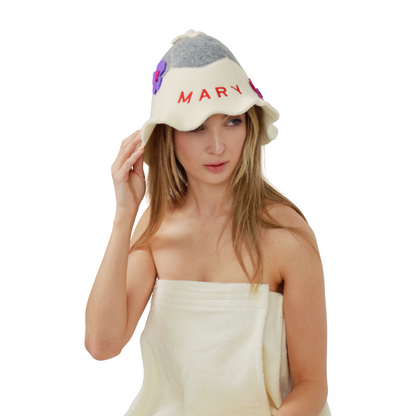 Personalized sauna hat