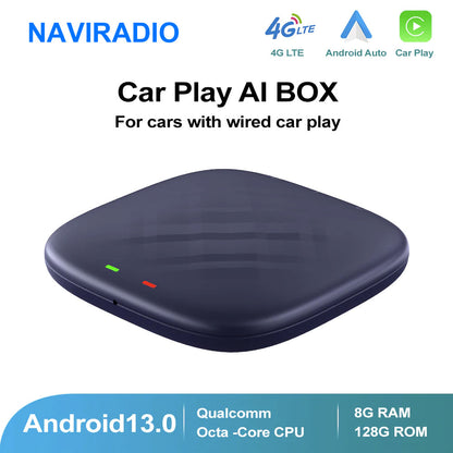 Android 13 Multimedia AI Box 8+128GB Carplay Android Auto Wireless Naviradio TV AMI