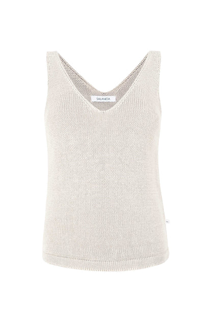 Mare 100% Leinen Tank Top Weiß