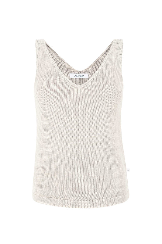 Mare 100% Leinen Tank Top Weiß