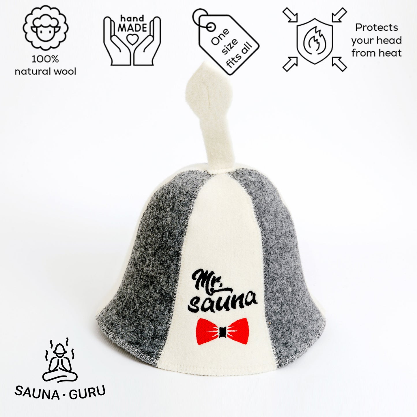 Sauna Hat ‘Mr. Sauna’, 100% Wool