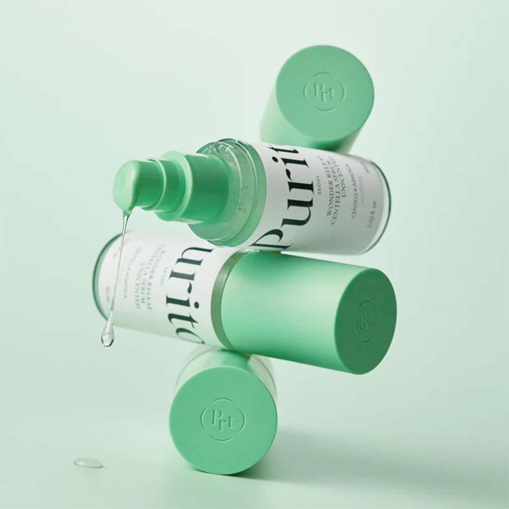 PURITO SEOUL Wonder Releaf Centella Serum Unscented - Bekvapis Veido Serumas su Centele 60ml