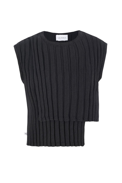 Nuovo Asymmetrisches Top Schwarz