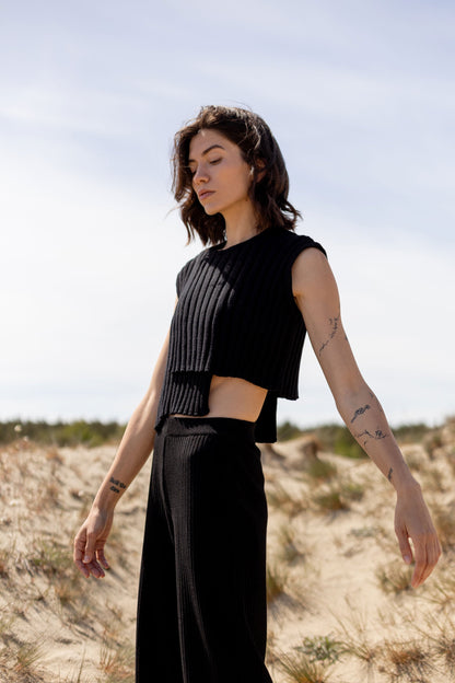 Nuovo Asymmetrisches Top Schwarz