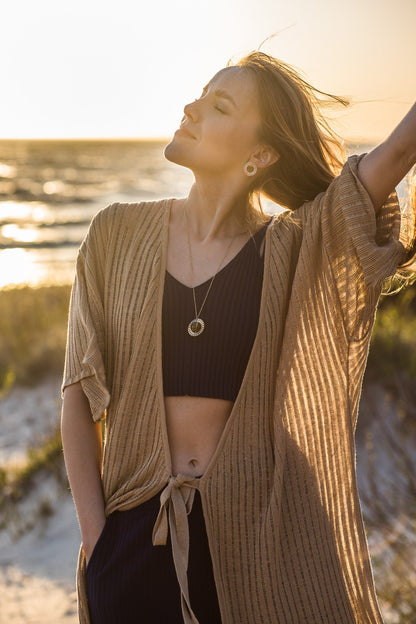 Sole 100% Linen Beach Dress Sand