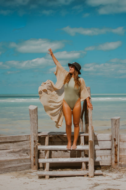 Sole 100% Linen Beach Dress Sand