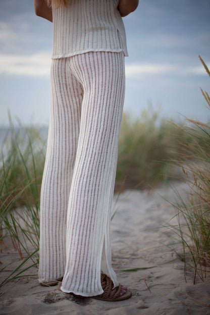 Sole 100% Linen Beach Pants White