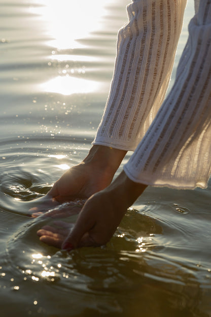 Sole 100% Linen Cardigan White