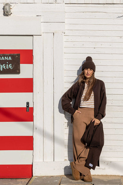 Energia – Crop-Top aus 100 % Leinen in Sand 