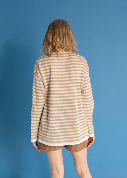Tanto 100% Linen Long-Sleeve Top Sand *UNISEX*