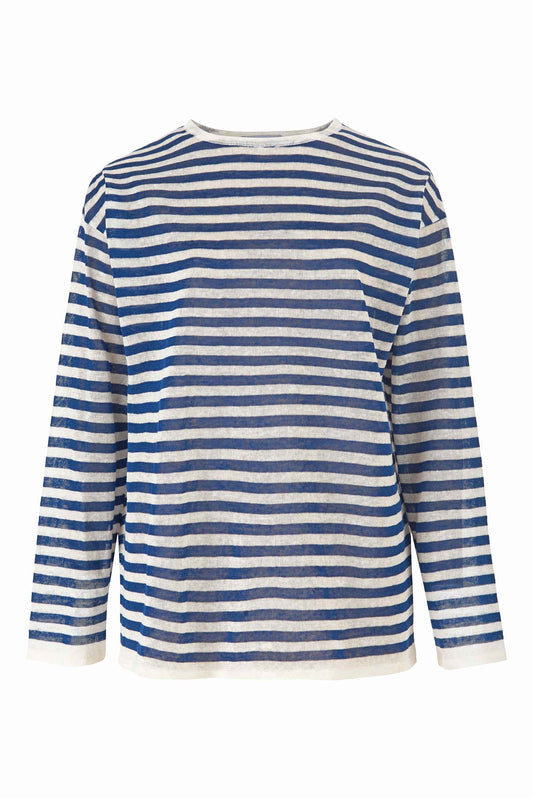 Tanto 100% Linen Long-Sleeve Top Navy *UNISEX*