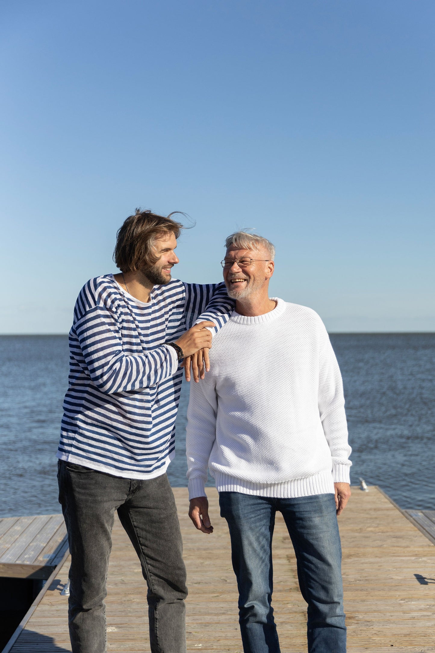 Tanto 100% Linen Long-Sleeve Top Navy *UNISEX*