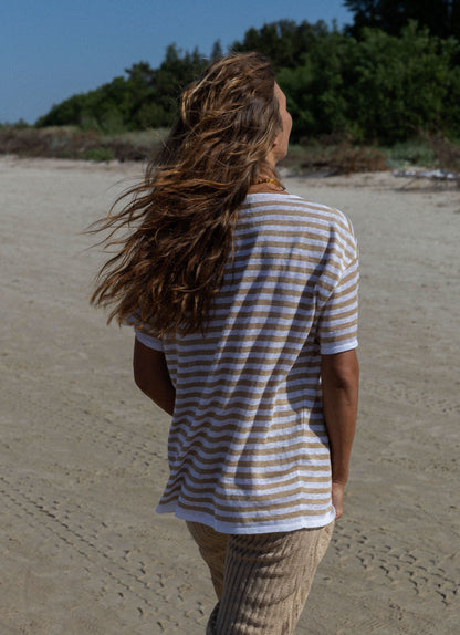 Energia 100% Leinen T-Shirt Sand *Unisex* 