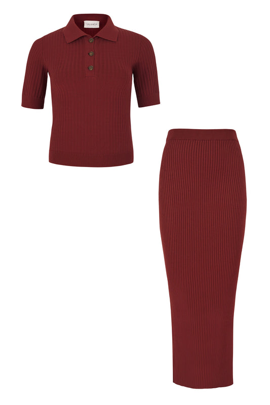 Madonna Co-ord Burgund