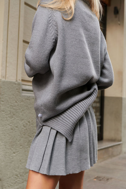 Morbido Rollkragenpullover 100% Merino Grau
