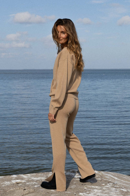 Onda Bomberjacke aus 100 % Merinowolle, Beige 