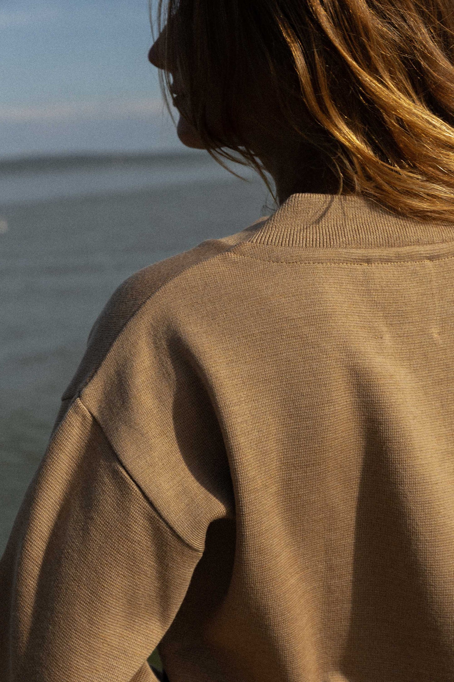 Onda Bomberjacke aus 100 % Merinowolle, Beige 