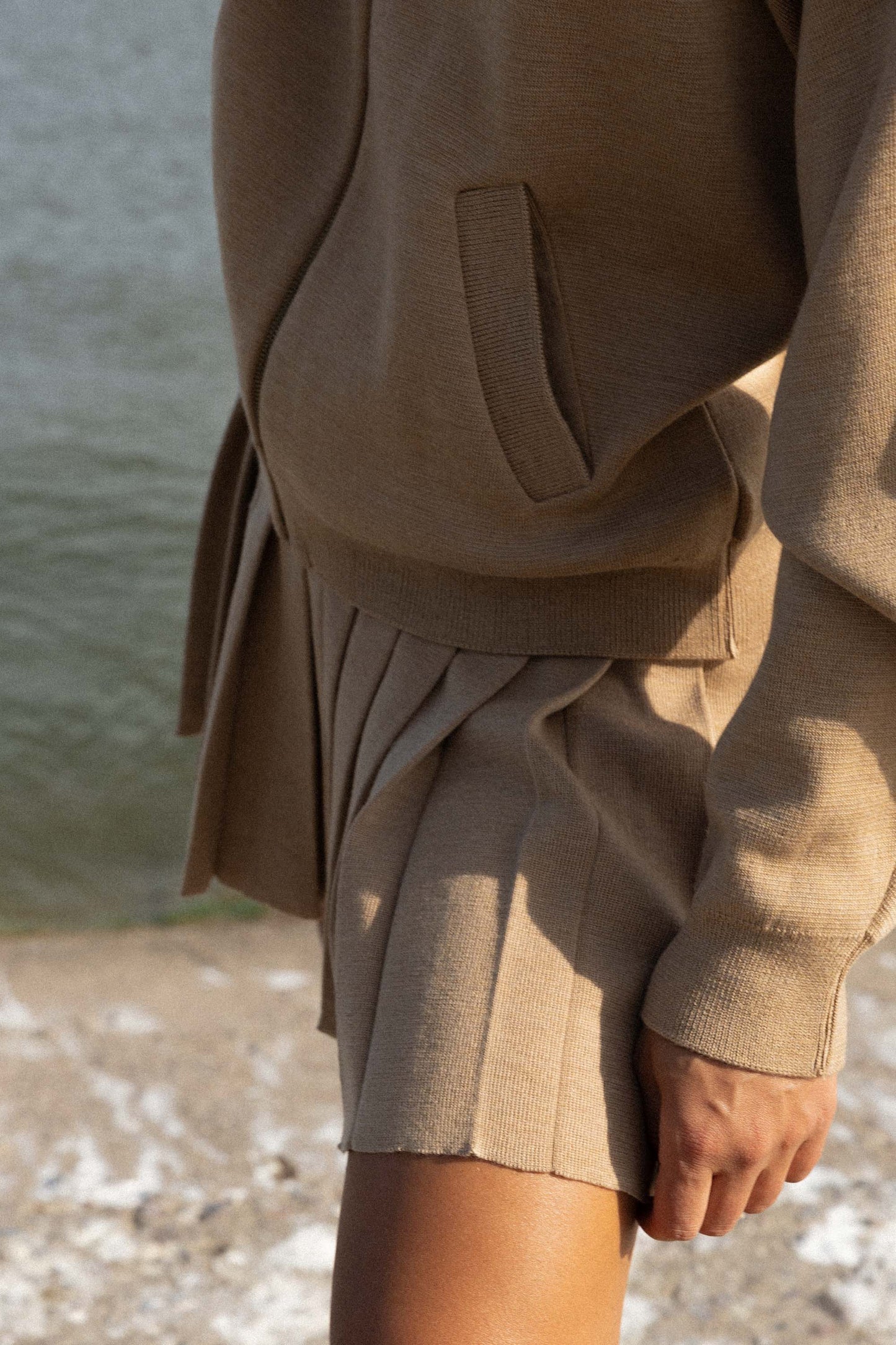 Onda Bomberjacke aus 100 % Merinowolle, Beige 