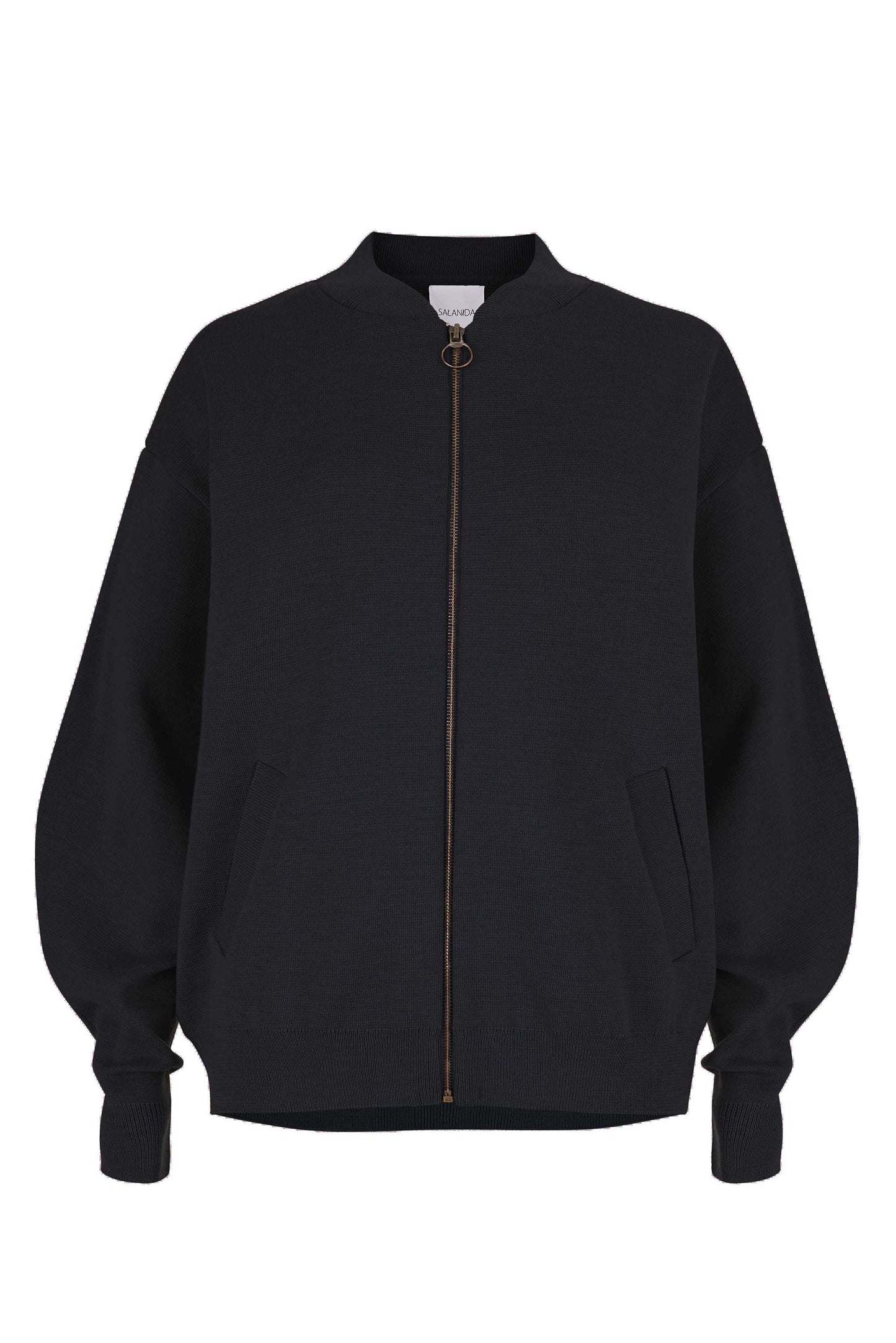 Onda 100 % Merino Bomberjacke Schwarz 