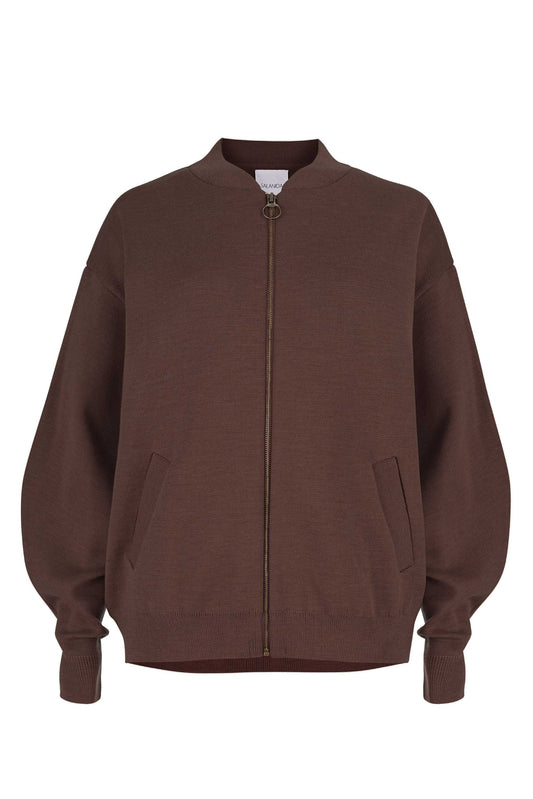Onda Bomberjacke aus 100 % Merinowolle, Schokolade