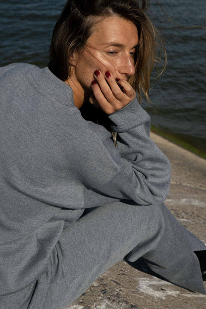Onda 100 % Merino Bomberjacke Hellgrau