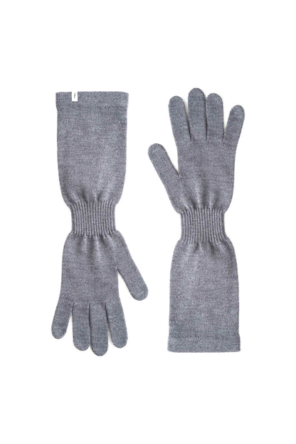 Via 100% Merino Gloves Light Grey