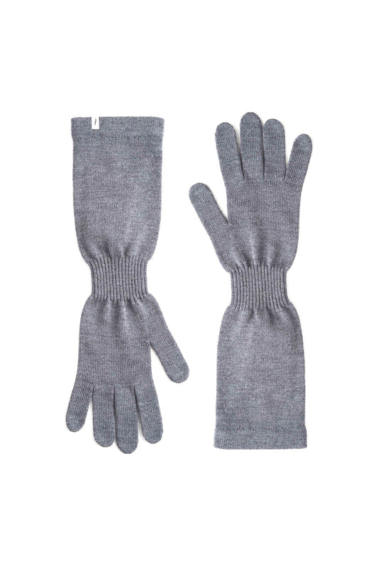 Via 100% Merino Gloves Light Grey