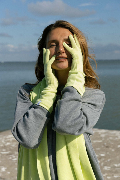 Via 100% Merino Gloves Limone