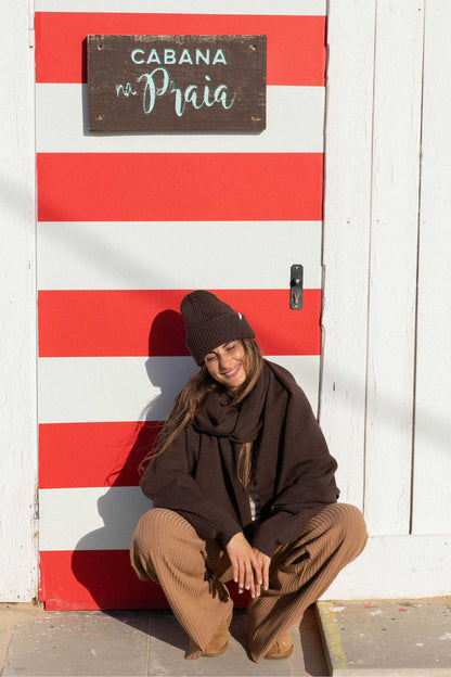 Via 100% Merino Scarf Chocolate
