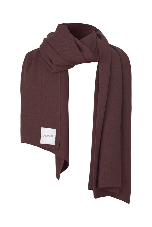 Via 100% Merino Scarf Chocolate
