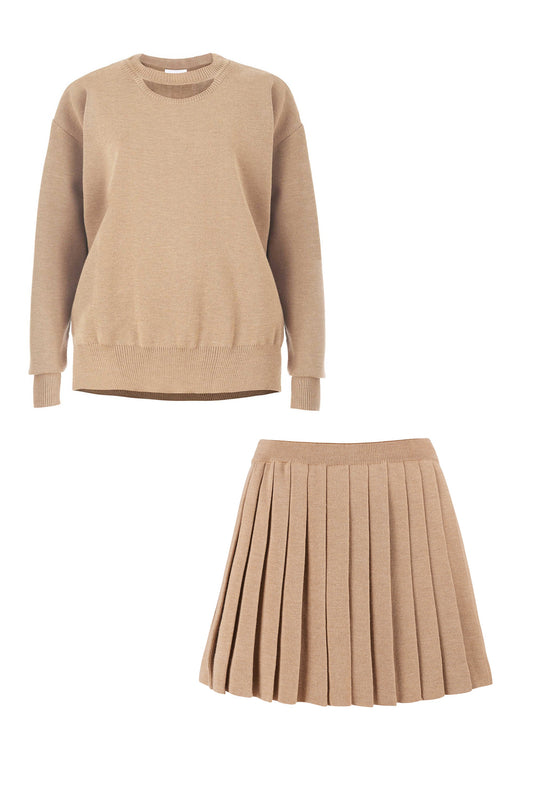 Piccolo &amp; Rotondo 100 % Merino-Kombination in Beige