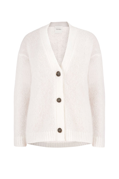 Melody Mohair-Cardigan Weiß 