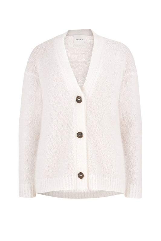 Melody Mohair-Cardigan Weiß 