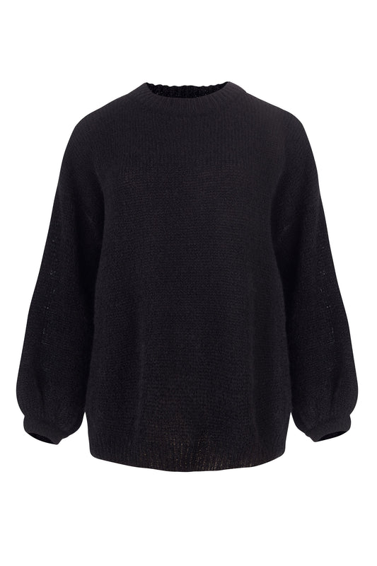 Melody Mohairpullover Schwarz