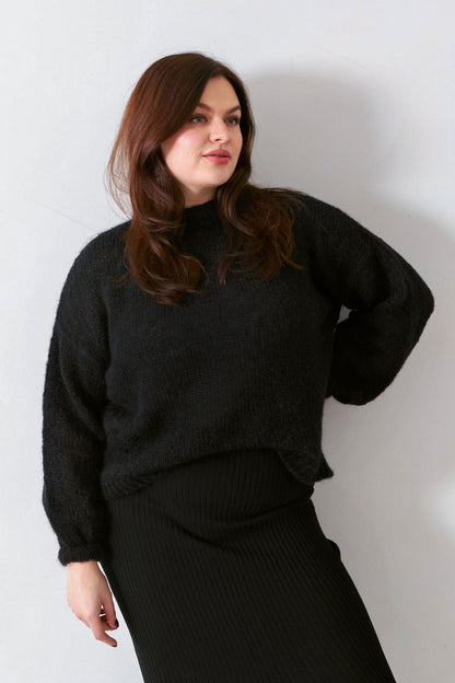 Melody Mohairpullover Schwarz