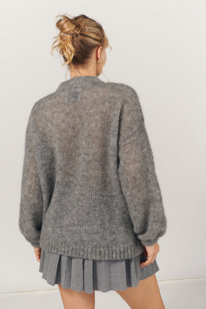 Melody Mohairpullover Grau