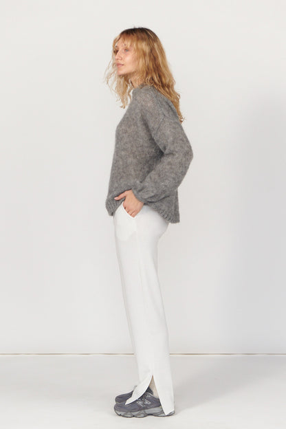 Melody Mohairpullover Grau