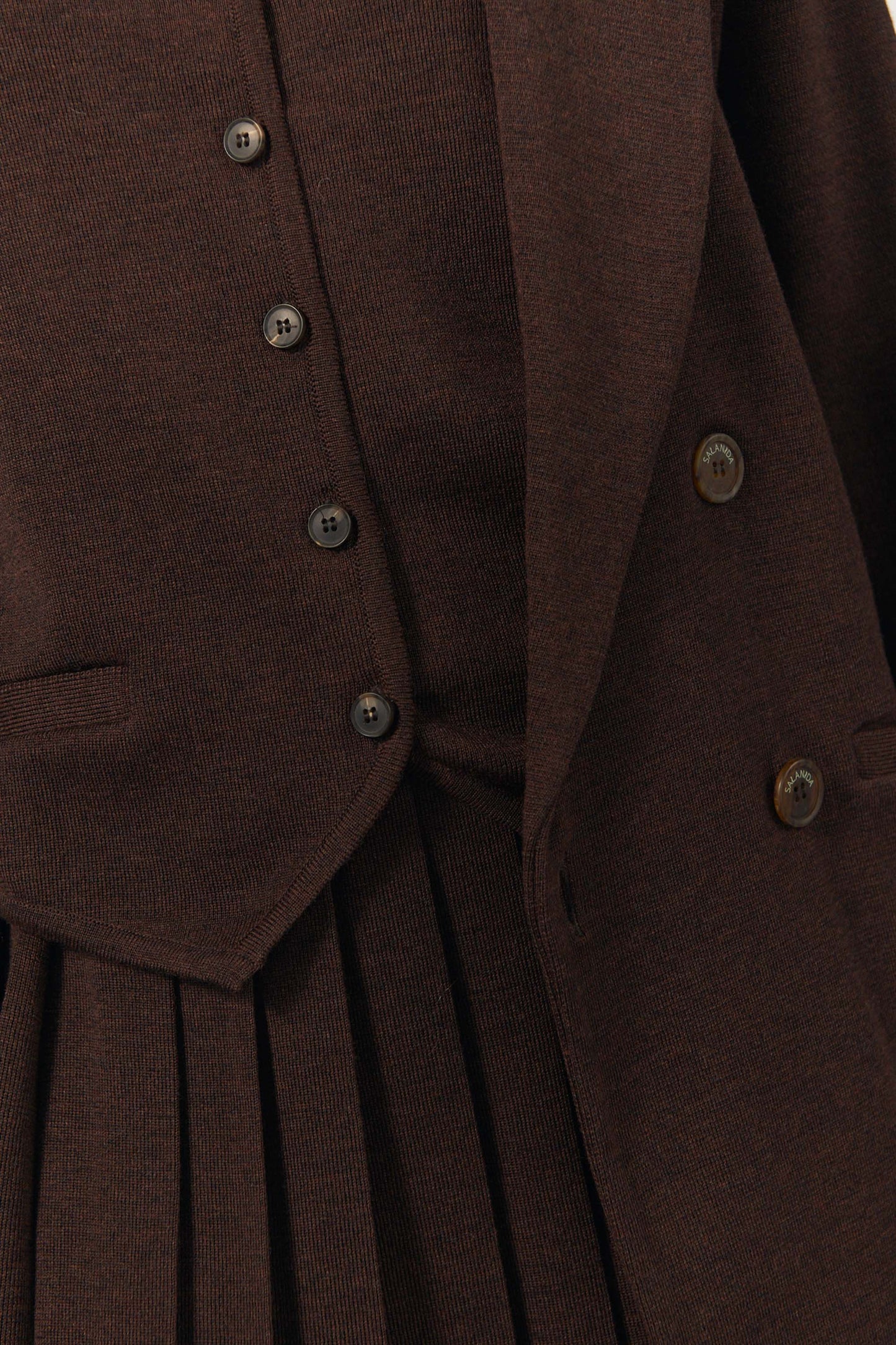 Forza Knitted 100% Merino Blazer Chocolate