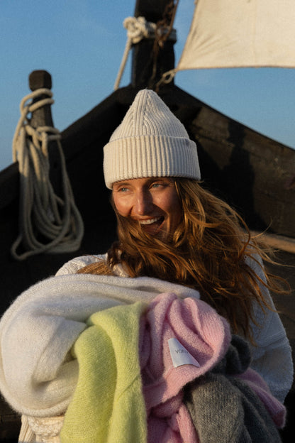 Rotondo 100% Merino Hat White