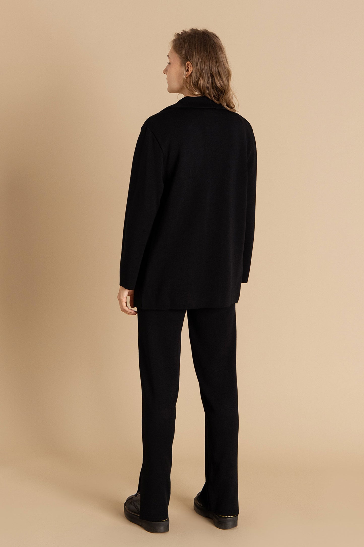 Forza Knitted 100% Merino Blazer Black