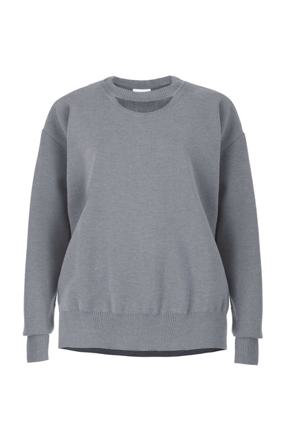 Rotondo 100% Merino Jumper Light Grey